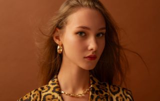 woman gold jewelry